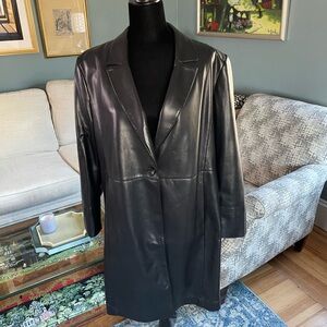 Chico’s long length faux leather jacket-like new-Chico’s Sz 2.5 (US 16)